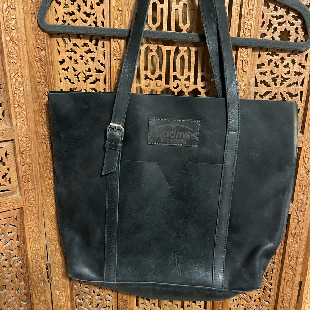 Black Leather Tote